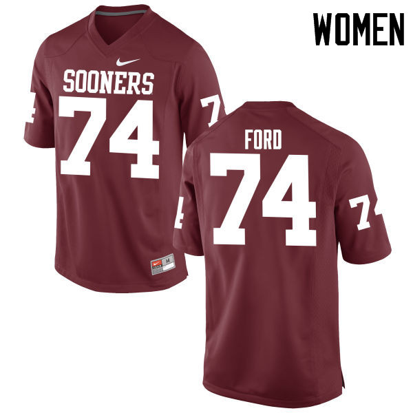 Women Oklahoma Sooners #74 Cody Ford College Football Jerseys Game-Crimson